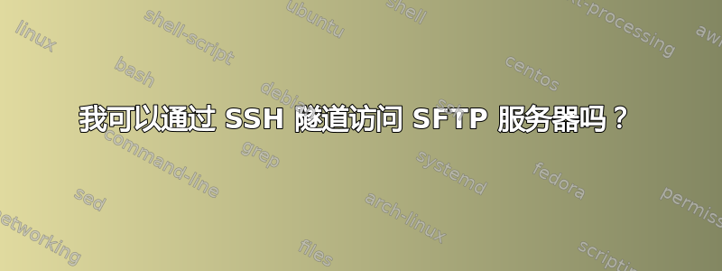 我可以通过 SSH 隧道访问 SFTP 服务器吗？