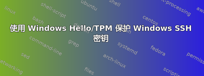 使用 Windows Hello/TPM 保护 Windows SSH 密钥