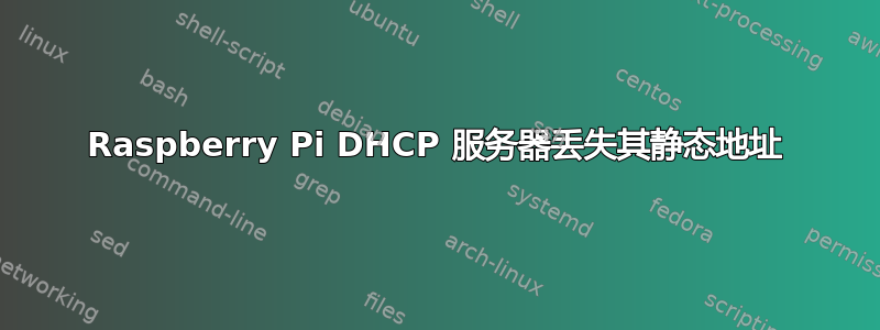 Raspberry Pi DHCP 服务器丢失其静态地址