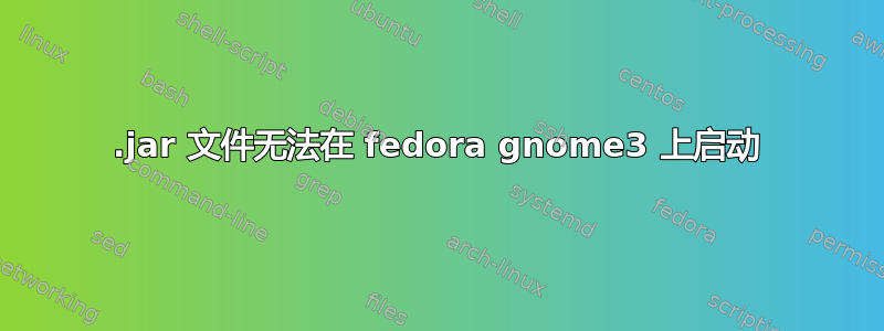 .jar 文件无法在 fedora gnome3 上启动