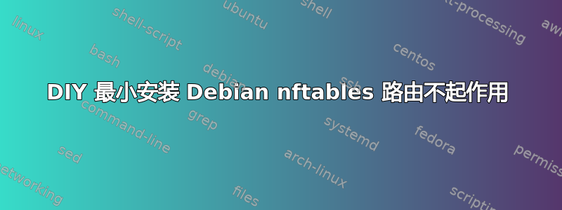 DIY 最小安装 Debian nftables 路由不起作用