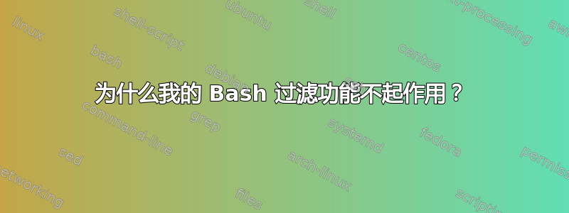 为什么我的 Bash 过滤功能不起作用？