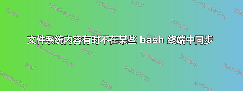 文件系统内容有时不在某些 bash 终端中同步