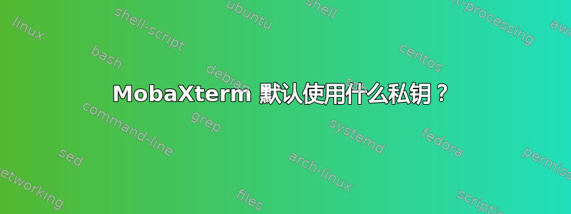 MobaXterm 默认使用什么私钥？