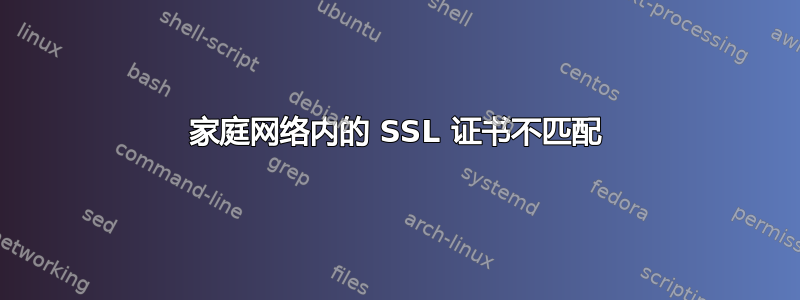 家庭网络内的 SSL 证书不匹配