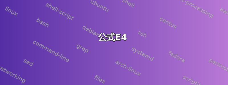 公式E4