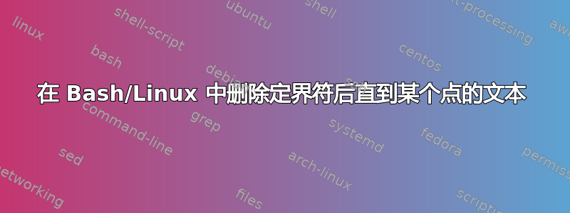 在 Bash/Linux 中删除定界符后直到某个点的文本