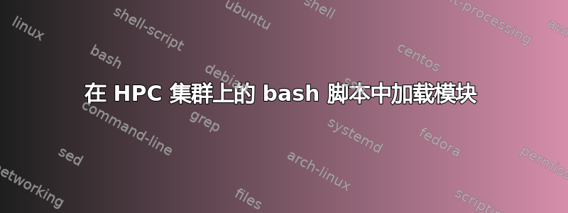 在 HPC 集群上的 bash 脚本中加载模块