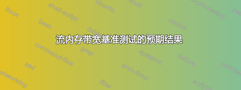 流内存带宽基准测试的预期结果