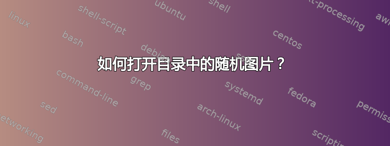 如何打开目录中的随机图片？