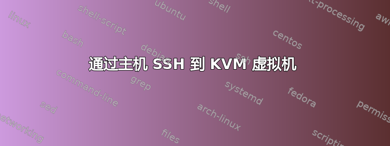 通过主机 SSH 到 KVM 虚拟机