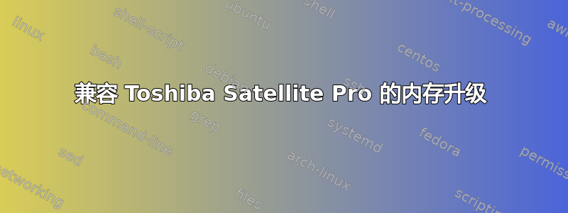 兼容 Toshiba Satellite Pro 的内存升级