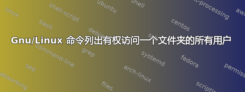 Gnu/Linux 命令列出有权访问一个文件夹的所有用户