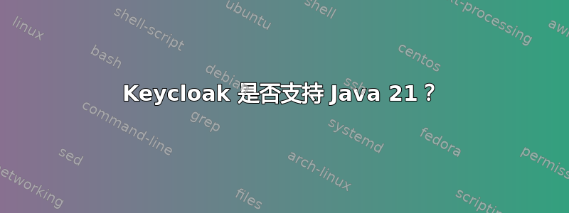 Keycloak 是否支持 Java 21？