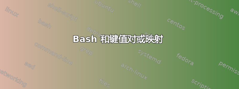 Bash 和键值对或映射