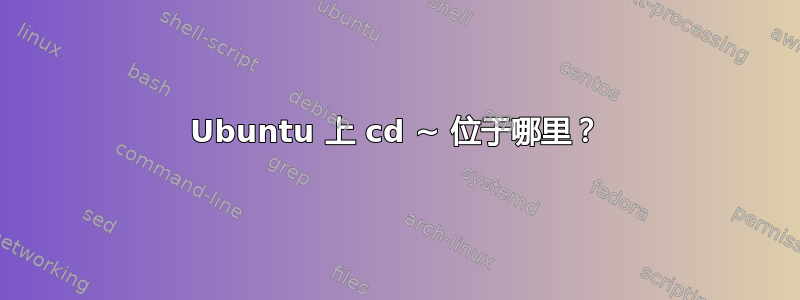 Ubuntu 上 cd ~ 位于哪里？