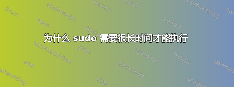 为什么 sudo 需要很长时间才能执行