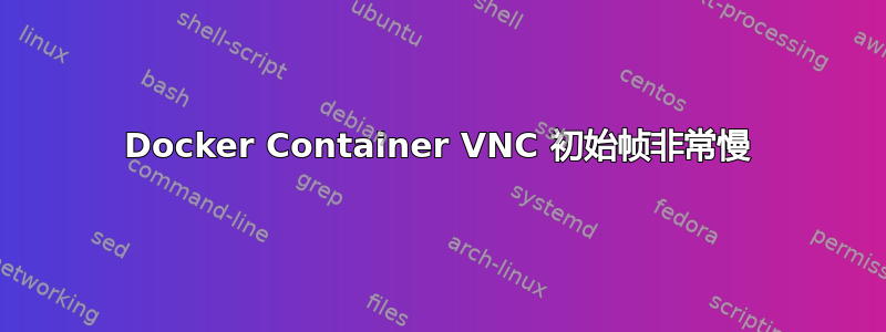 Docker Container VNC 初始帧非常慢