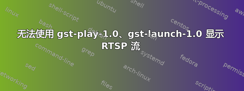 无法使用 gst-play-1.0、gst-launch-1.0 显示 RTSP 流