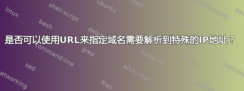 是否可以使用URL来指定域名需要解析到特殊的IP地址？