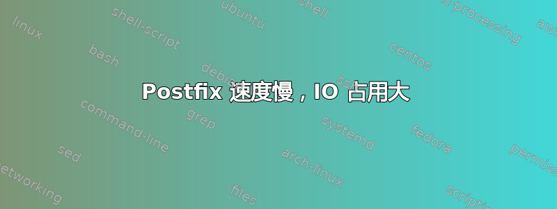 Postfix 速度慢，IO 占用大