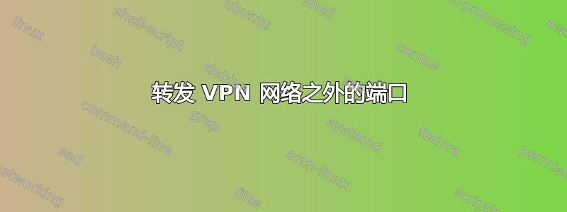 转发 VPN 网络之外的端口