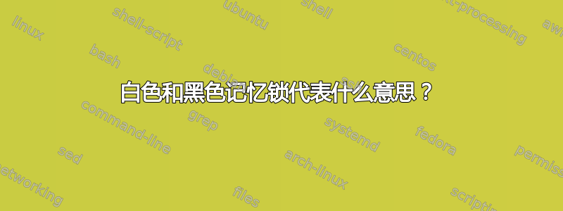 白色和黑色记忆锁代表什么意思？