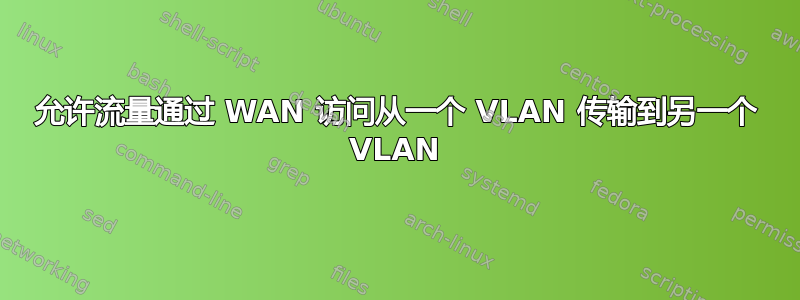 允许流量通过 WAN 访问从一个 VLAN 传输到另一个 VLAN