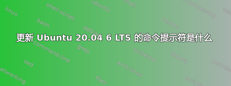 更新 Ubuntu 20.04 6 LTS 的命令提示符是什么