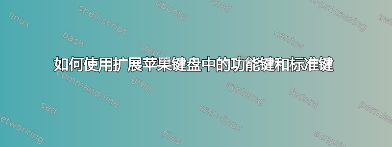 如何使用扩展苹果键盘中的功能键和标准键