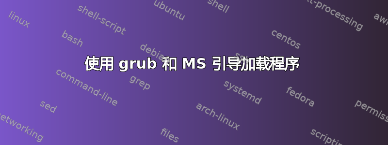 使用 grub 和 MS 引导加载程序