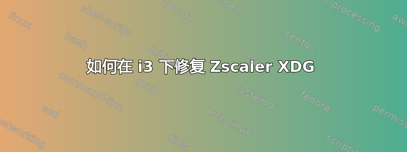 如何在 i3 下修复 Zscaler XDG