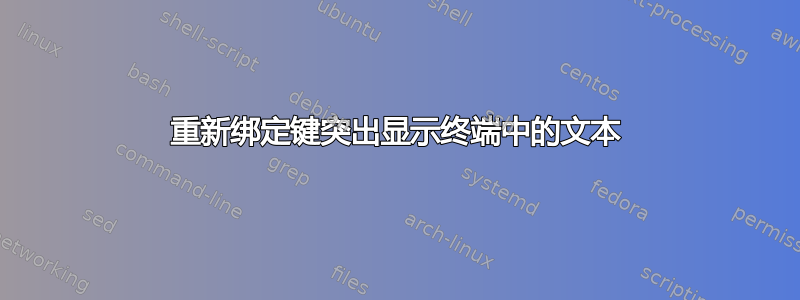 重新绑定键突出显示终端中的文本