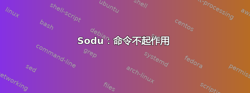 Sodu：命令不起作用