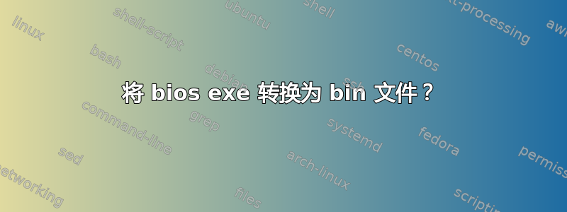 将 bios exe 转换为 bin 文件？