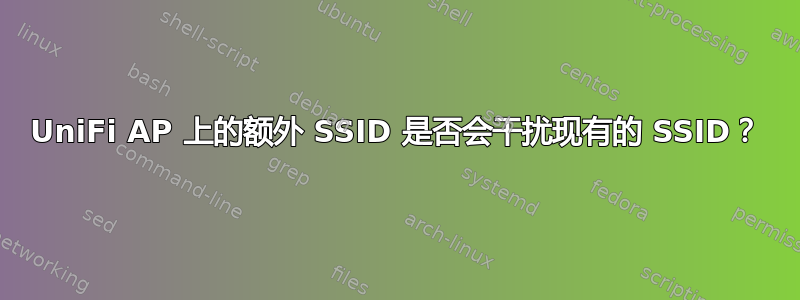 UniFi AP 上的额外 SSID 是否会干扰现有的 SSID？