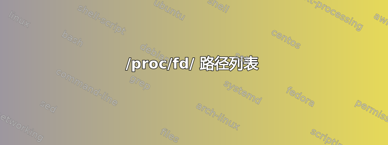 /proc/fd/ 路径列表