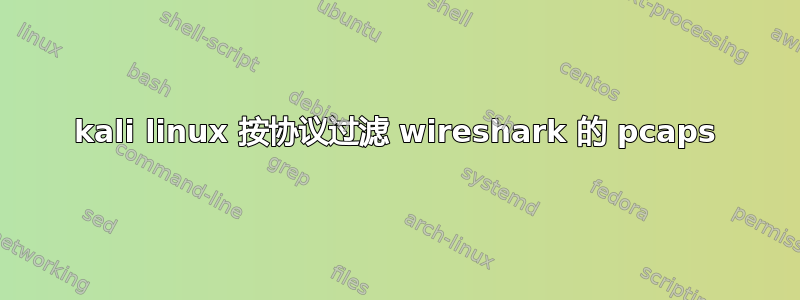 kali linux 按协议过滤 wireshark 的 pcaps