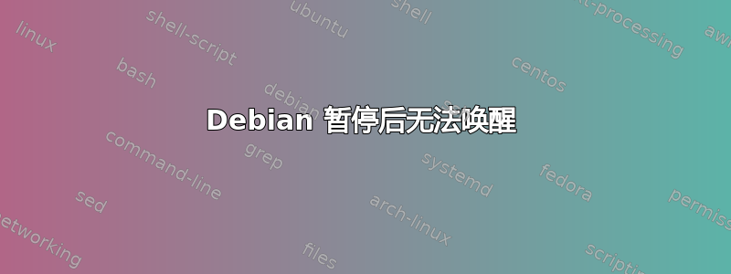 Debian 暂停后无法唤醒