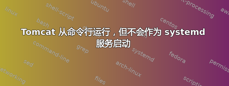 Tomcat 从命令行运行，但不会作为 systemd 服务启动