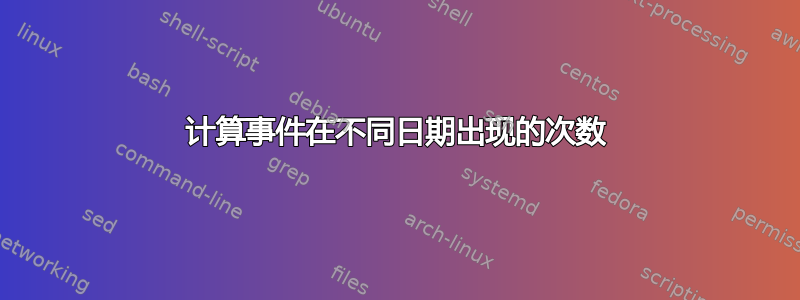 计算事件在不同日期出现的次数