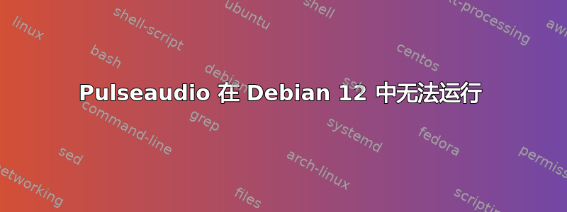 Pulseaudio 在 Debian 12 中无法运行