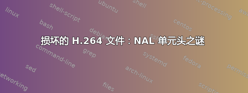 损坏的 H.264 文件：NAL 单元头之谜