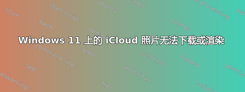 Windows 11 上的 iCloud 照片无法下载或渲染