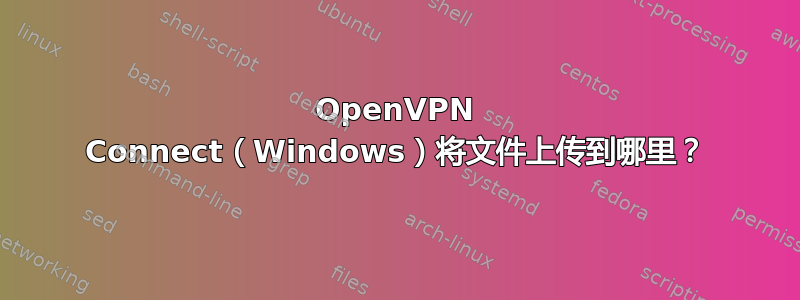 OpenVPN Connect（Windows）将文件上传到哪里？