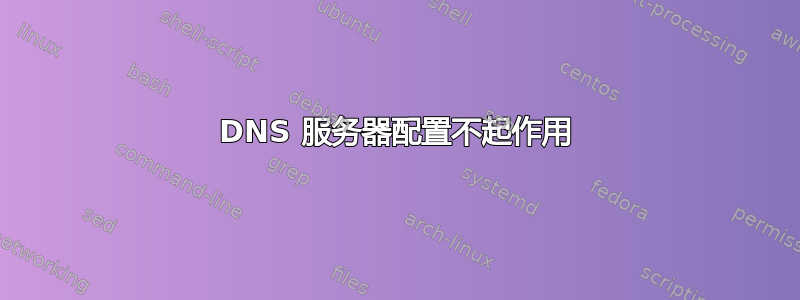 DNS 服务器配置不起作用