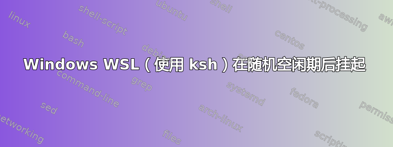 Windows WSL（使用 ksh）在随机空闲期后挂起