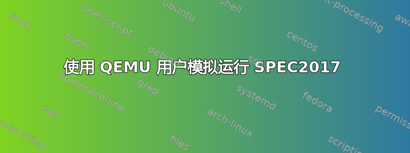 使用 QEMU 用户模拟运行 SPEC2017