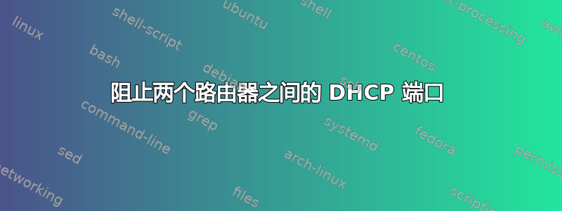 阻止两个路由器之间的 DHCP 端口