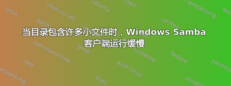 当目录包含许多小文件时，Windows Samba 客户端运行缓慢